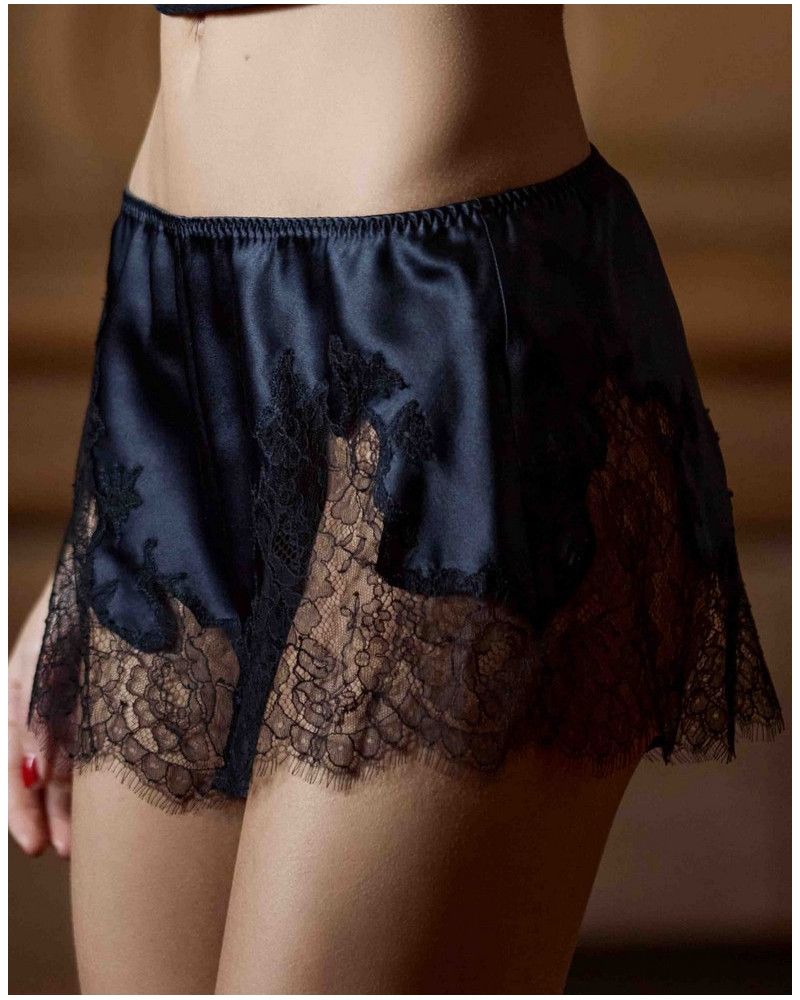 100% silk shorts Baccarat Marjolaine (Black)