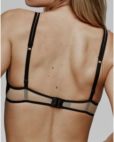 Padded plunge bra Sarda Avit (Black)