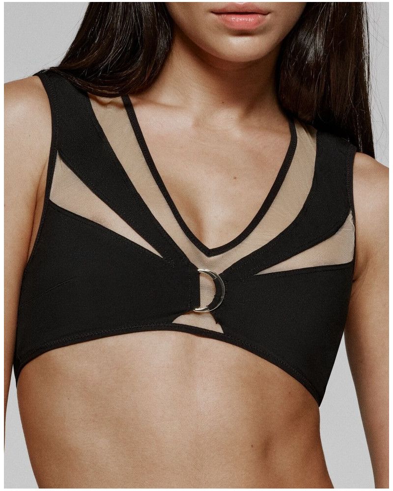 Top sin aros Sarda Avit (Negro)