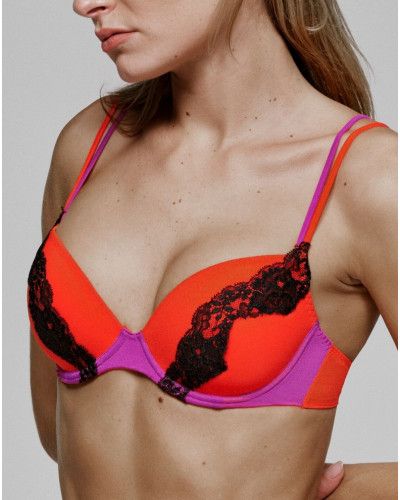 Sujetador performado plunge Sarda Bremer (Hot Lava)