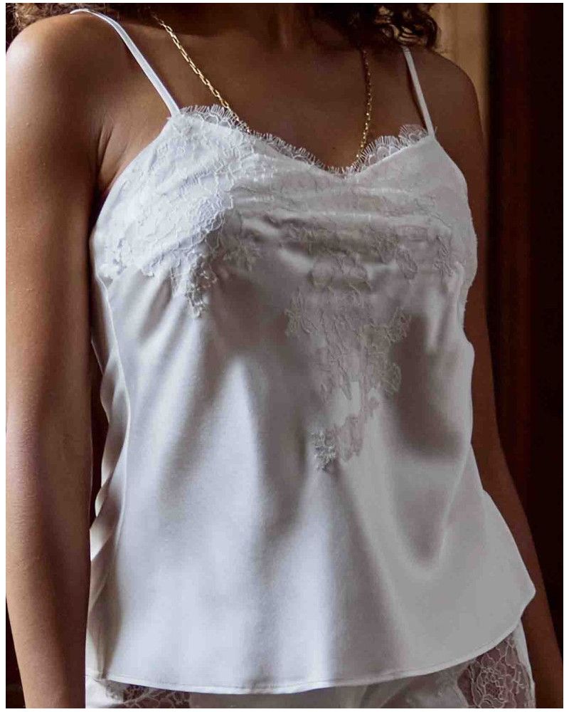 100% silk camisole Baccarat Marjolaine (Naturel)