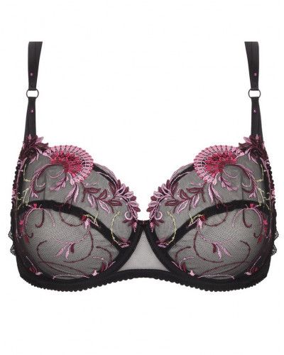 Demi bra 3/4 Lise Charmel Floraison Passion (Safran Rose)
