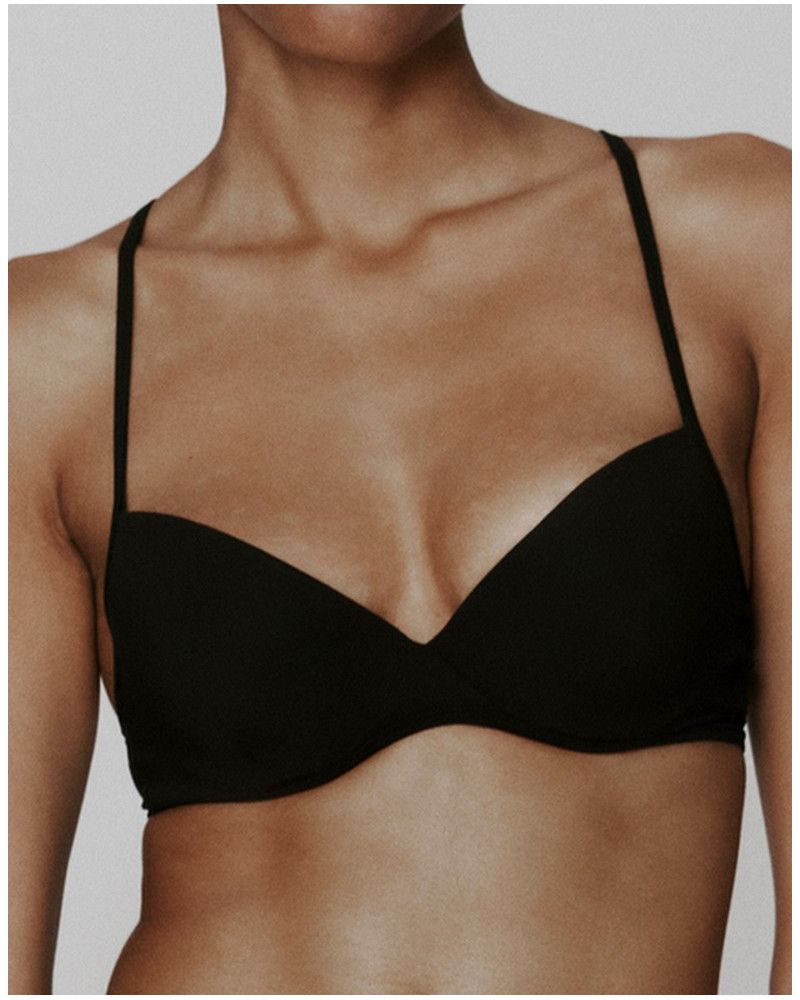 Padded plunge bra Sarda Tau (Black)