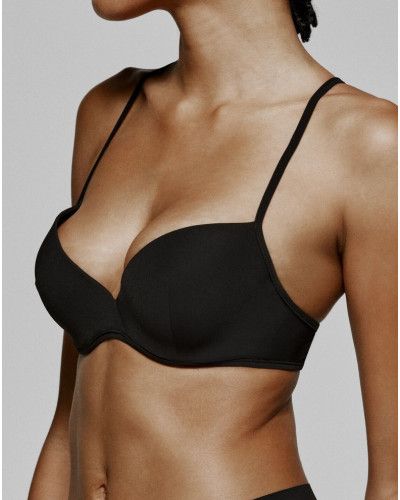 Padded plunge bra Sarda Tau (Black)