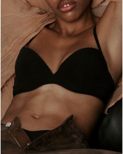 Soutien-gorge plunge coque Sarda Tau (Noir)