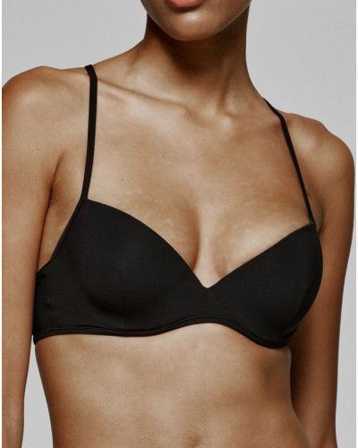 Sujetador preformado plunge Sarda Tau (Negro)