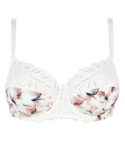 Soutien-gorge armatures classique en coton bio Sans Complexe Flora (Imprimé poésie pastel)