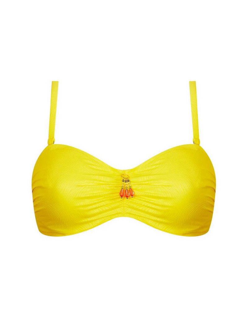 Sujetador de baño bandeau bienestar Antigel La Muse Des Vagues (Jaune)