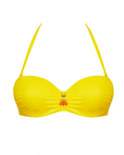 Padded bandeau bath bra Antigel La Muse Des Vagues (Jaune)