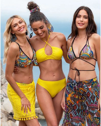 Slip de bain charme Antigel La Muse Des Vagues (Jaune)