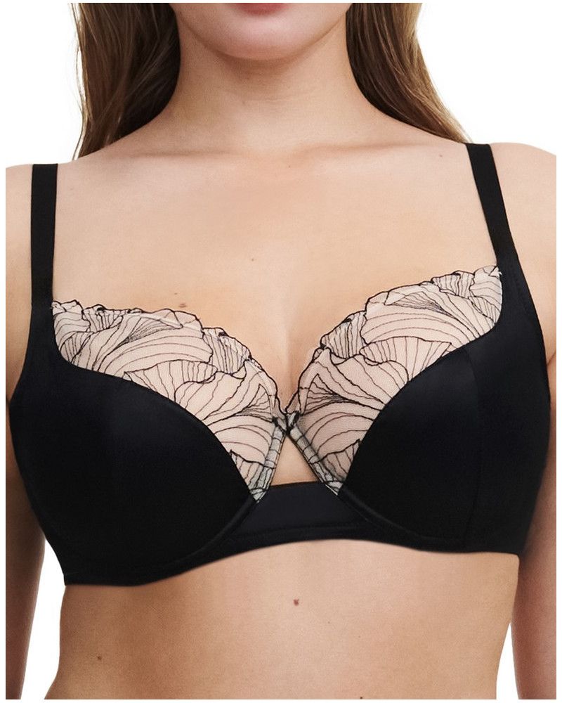 Underwired bra Chantelle Pulp Tattoo Love (Noir/Beige Doré) Underwired bra Chantelle Pulp Tattoo Love (Noir/Beige Doré)