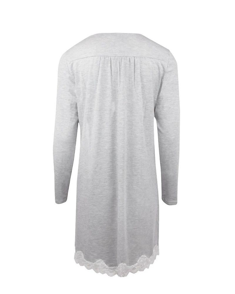 Camisón mangas largas bien estar Antigel Simply Perfect (Chiné Gris)