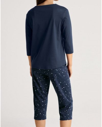 Pyjama 3/4 Calida Sweet Dreams 100% Cotton (Peacoat Blue)