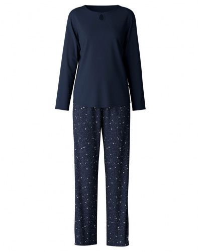 Pyjama long Calida Sweet Dreams 100% Coton (Peacoat Blue)