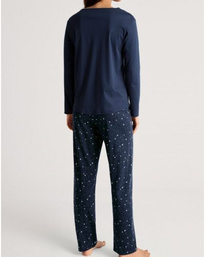 Pyjama long Calida Sweet Dreams 100% Cotton (Peacoat Blue)
