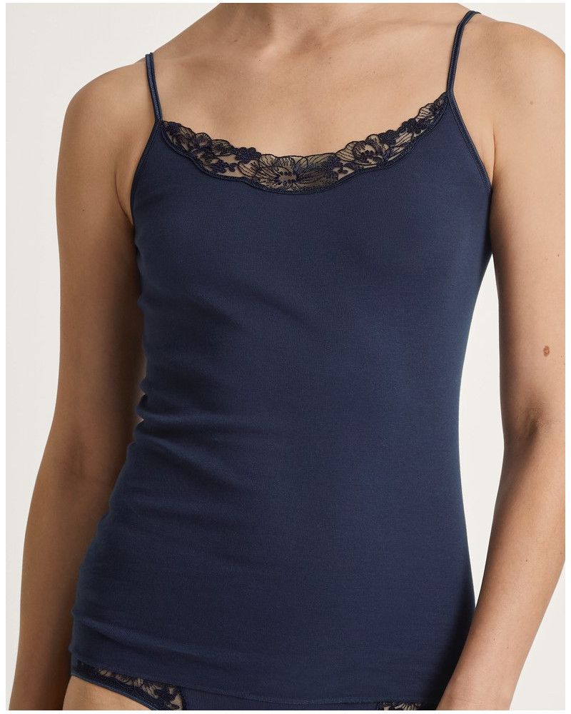 Top con tirantes Calida Cotton Desire (Peacoat Blue)