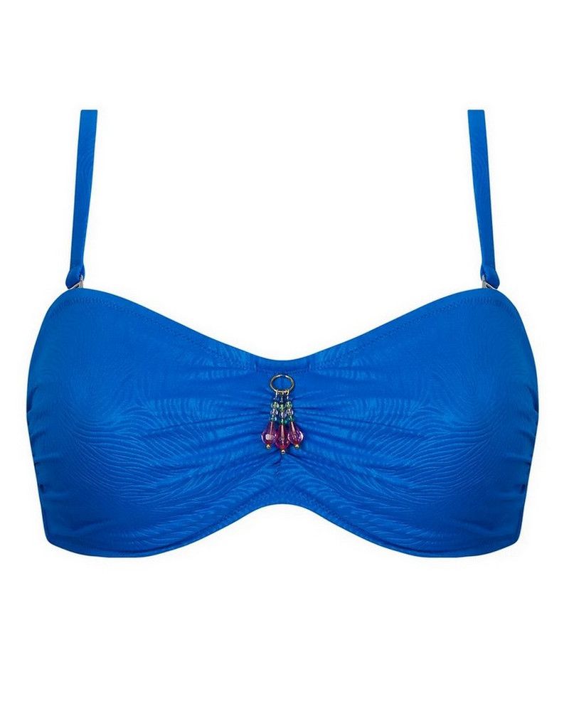Wellness soft bandeau bath bra Antigel La Muse Des Vagues (Cobalt)