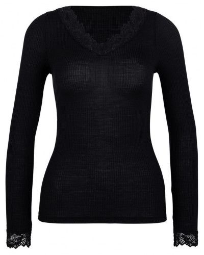 Long sleeves top Calida Silky Wool Joy (Black)