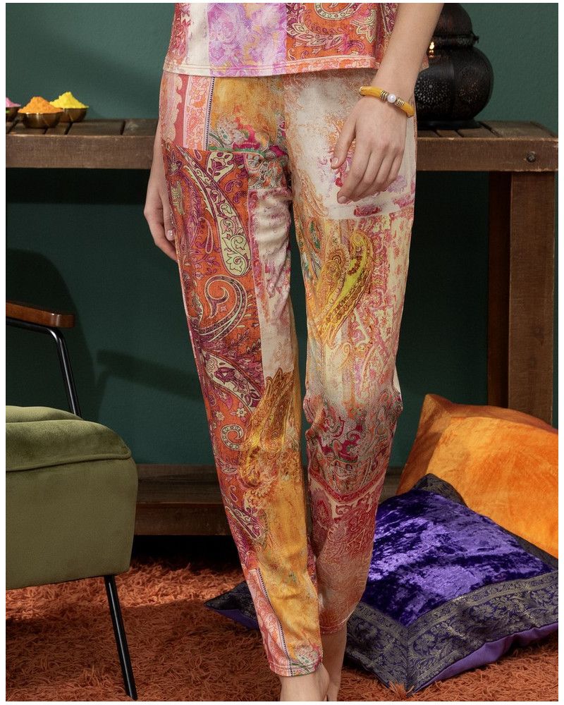 Pants Antigel Cachemire en Fête (Orange Multico)