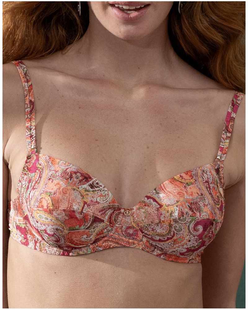 Underwired bra Antigel Cachemire en Fête (Orange Multico)