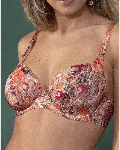 Sujetador corbeille copa profunda Antigel Cachemire en Fête (Orange Multico)