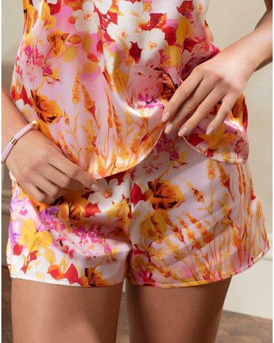 Short estampado de seda Lise Charmel Jardins de Lumière (Bouquet Lumière)