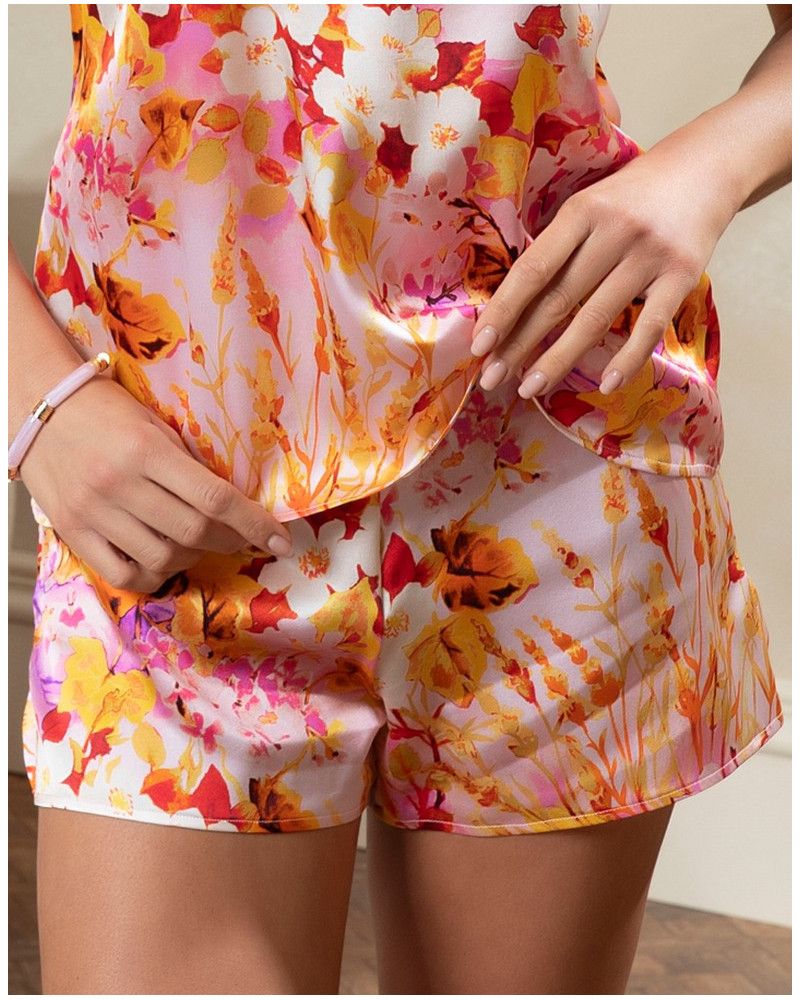 Short estampado de seda Lise Charmel Jardins de Lumière (Bouquet Lumière)