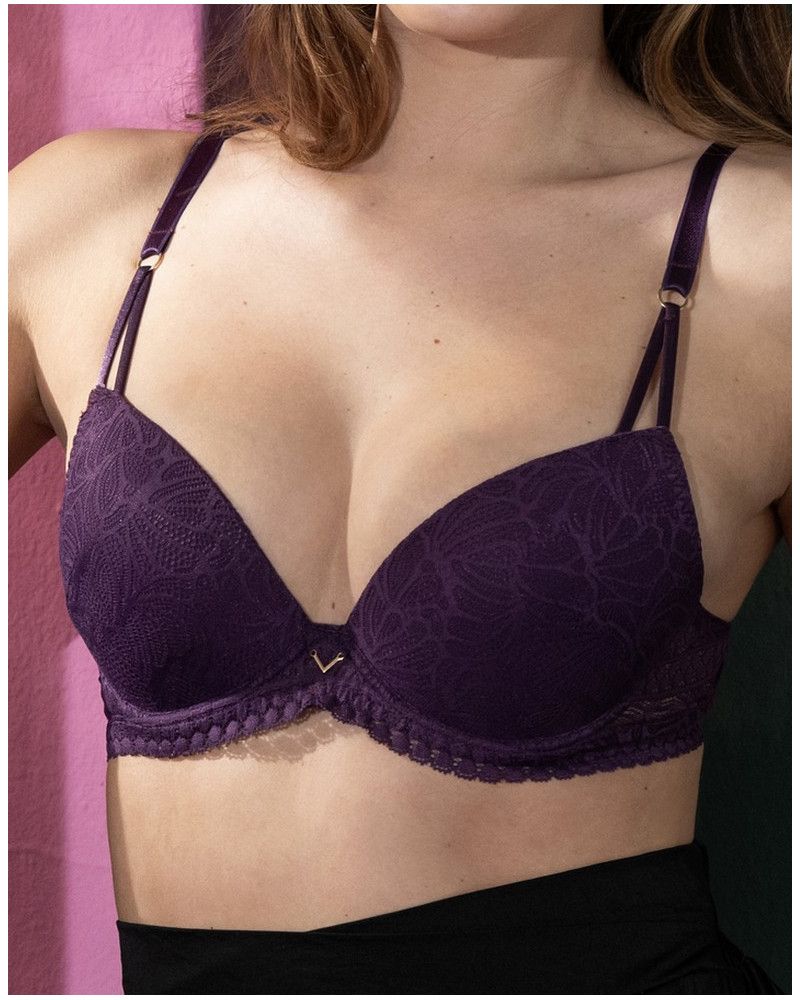 Padded bra Antigel Atelier Séduction (Prune Magic)