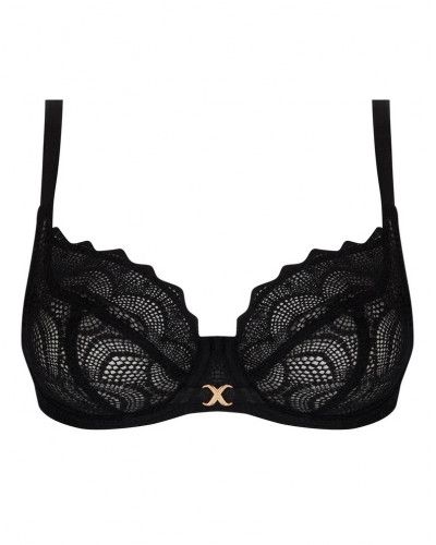 Deep-cup demi bra Antigel Sexy Bohème (Black)