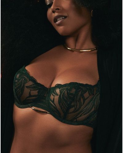 Underwired demi bra Aubade Into The Groove (Forest)