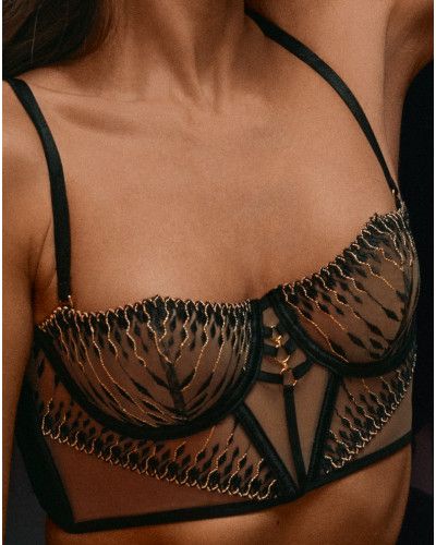 Sujetador largo Aubade Voodoo Kiss (Millenium Black)