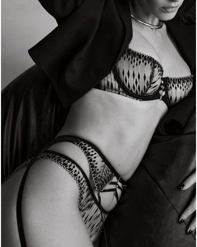 Sujetador corbeille con aros Aubade Voodoo Kiss (Millenium Black)