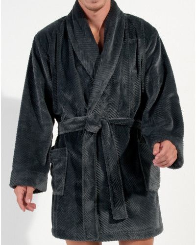 Short fleece dressing gown HOM Everest (Gris)