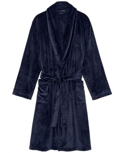 Fleece dressing gown HOM Everest (Marine)