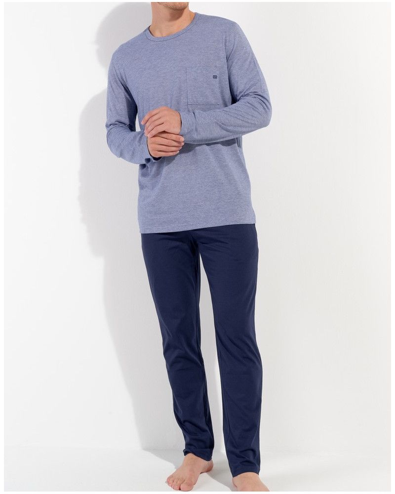 Long pajamas HOM Modal Comfort (Bleu Chiné/Marine)