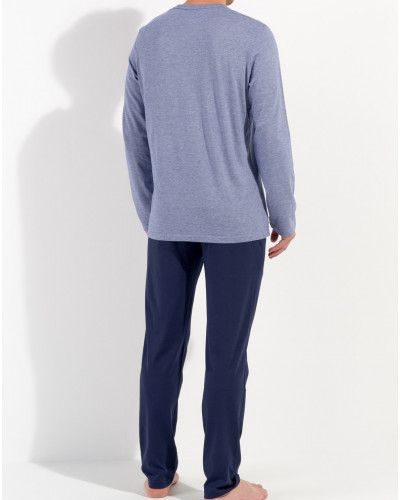Pyjama long HOM Modal Comfort (Bleu Chiné/Marine)