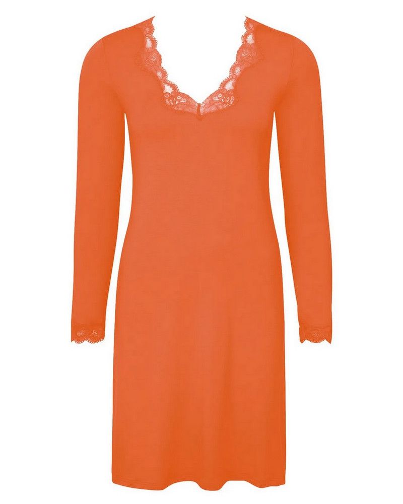 Nightdress long sleeves Antigel Simply Perfect (Orange Safrané)