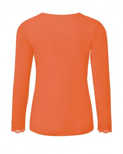 Tee shirt long sleeves V-neck Antigel Simply Perfect (Orange Safrané)