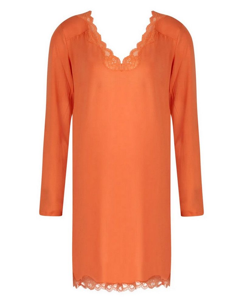 Nightdress long sleeves wellness Antigel Simply Perfect (Orange Safrané)