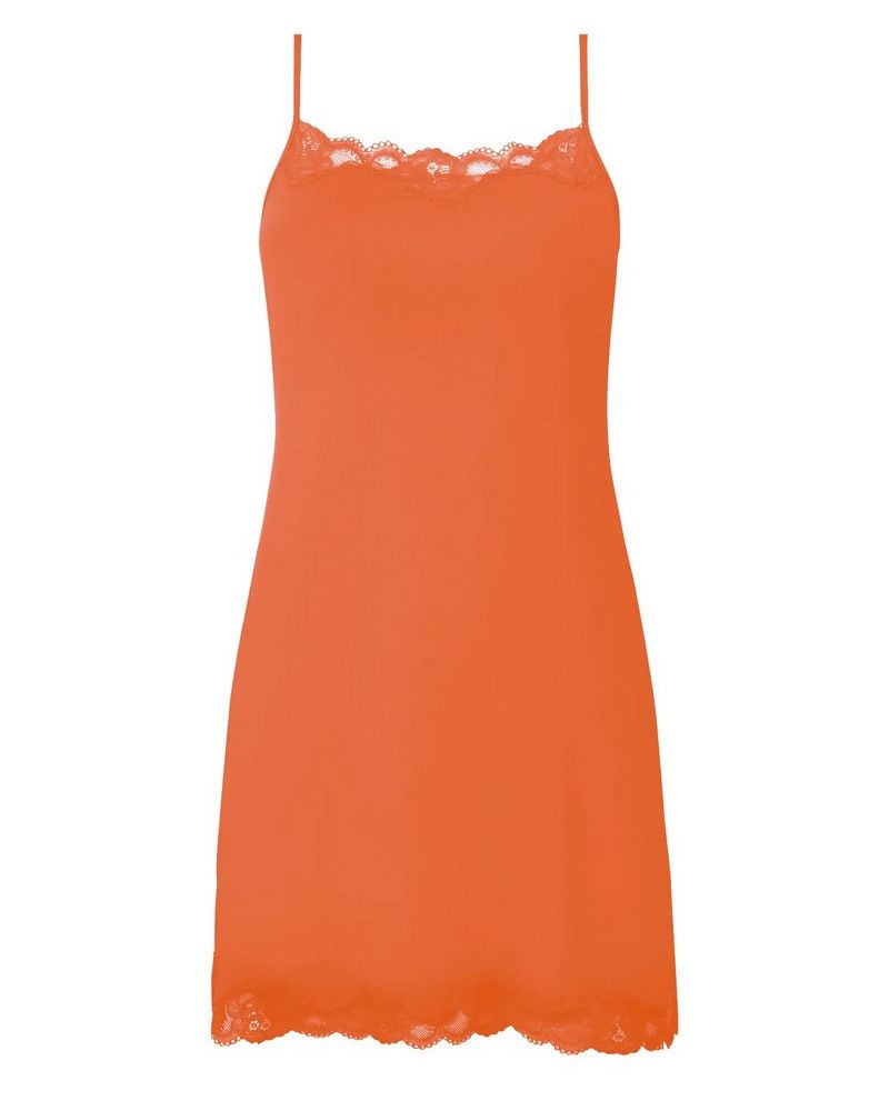 Nightdress thin straps Antigel Simply Perfect (Orange Safrané)