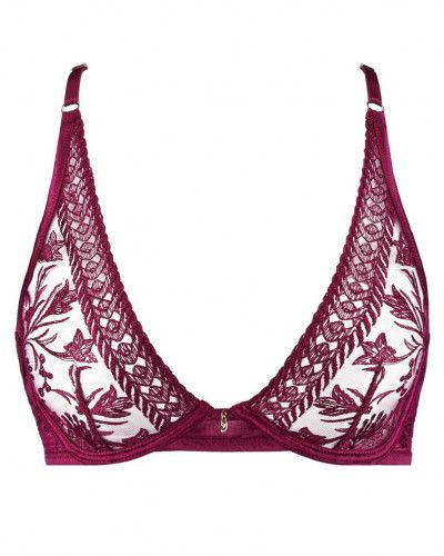 Triangle plunge bra Aubade Magnetic Spell (Crimson Red)