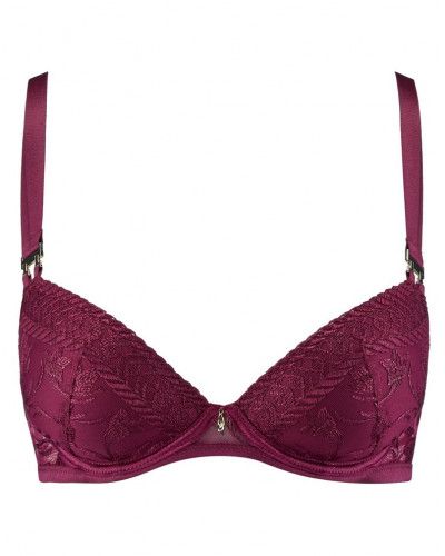 Padded plunge bra Aubade Magnetic Spell (Crimson Red)