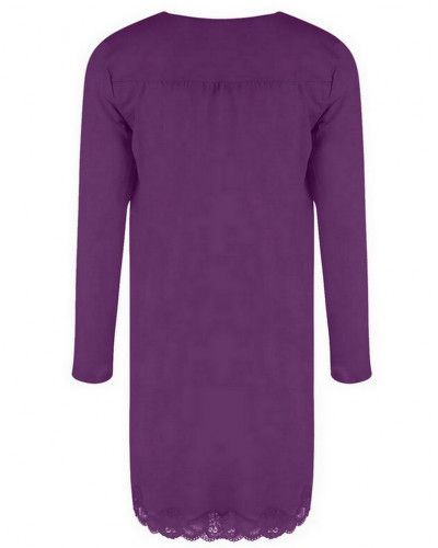 Nightdress long sleeves wellness Antigel Simply Perfect (Prune Magic)