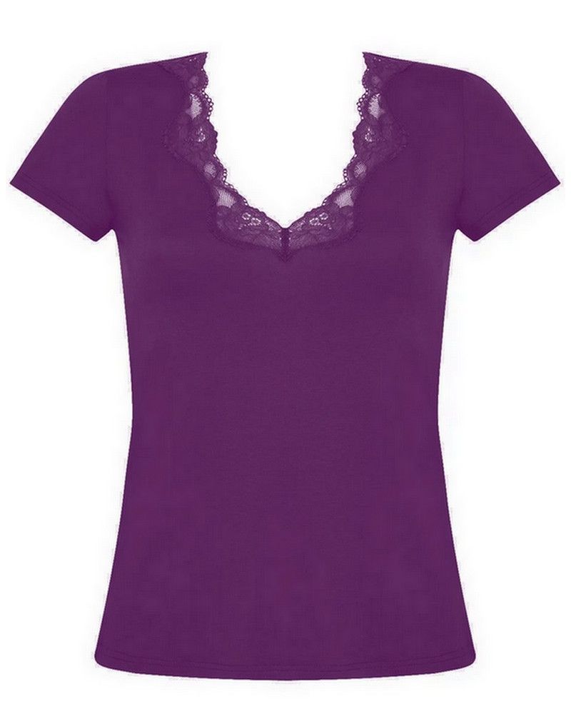 Tee shirt short sleeves Antigel Simply Perfect (Prune Magic)