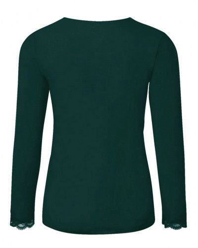 Tee shirt long sleeves V-neck Antigel Simply Perfect (Vert Anglais)