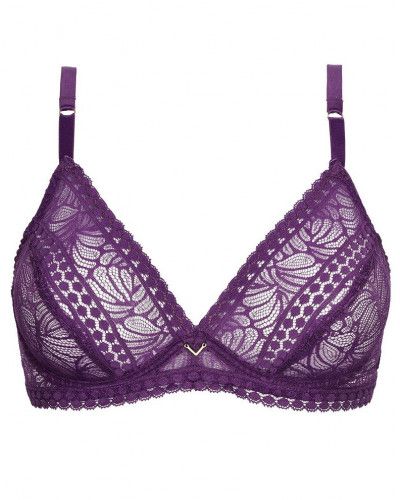 Soutien-gorge armatures triangle Antigel Atelier Séduction (Prune Magic)