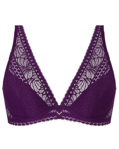 Soutien-gorge plunge demi mousse Antigel Atelier Séduction (Prune Magic)