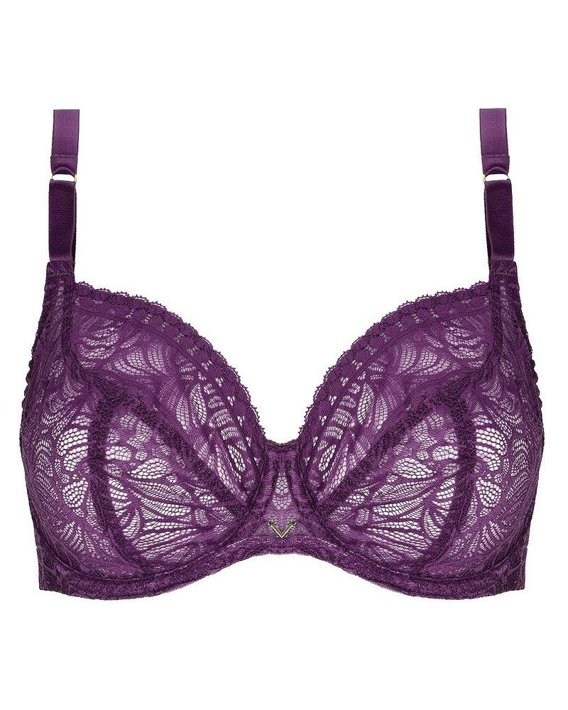 Deep-cup demi bra Antigel Atelier Séduction (Prune Magic)