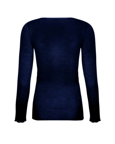 Tee-shirt manches longues laine et soie Lise Charmel Plaisir Caresse (Pierre Bleue)