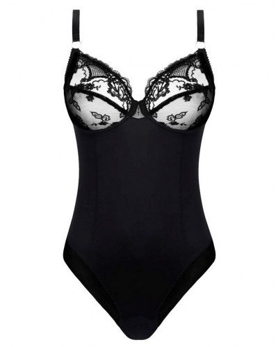 Body bonnet profond Lise Charmel Sublime en Dentelle (Noir)